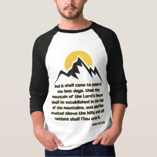 Isaiah 2:2 Bible Scripture Quote KJV Men's 3/4 T-Shirt