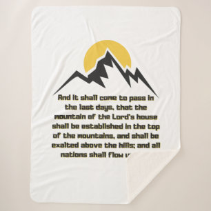 Isaiah 2:2 Bible Scripture Quote KJV Sherpa Blanket