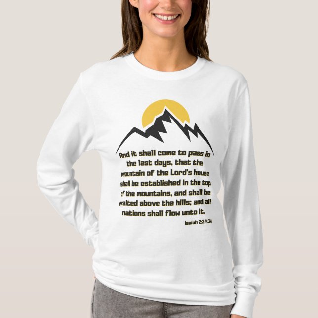 Isaiah 2:2 Bible Scripture Quote KJV Women's T-Shirt (Front)