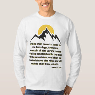 Isaiah 2:2 Bible Scripture Quote Men's Long Sleeve T-Shirt