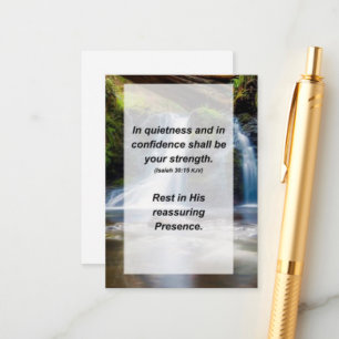 Isaiah 30:15 In quietness and confidence shall be Enclosure Card