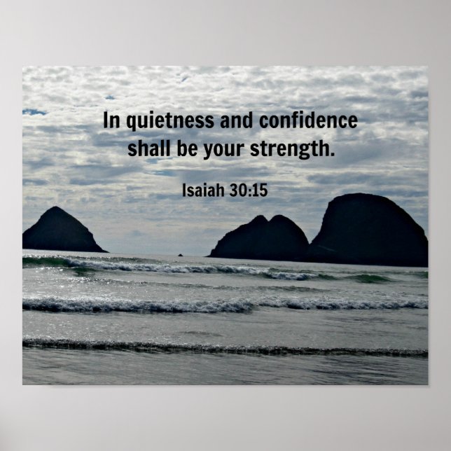 Isaiah 30:15 In quietness and confidence shall be Poster (Front)