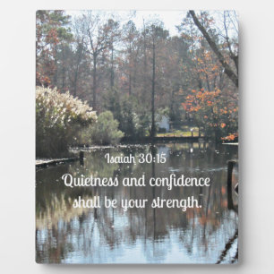 Isaiah 30:15 Quietness and confidence shall be Plaque