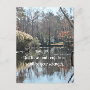 Isaiah 30:15 Quietness and confidence shall be Postcard