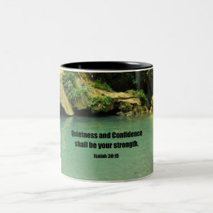 Isaiah 30:15 Two-Tone coffee mug