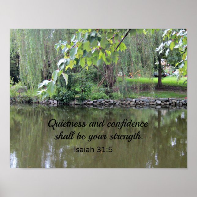 Isaiah 31:5 Quietness and confidence shall be your Poster (Front)