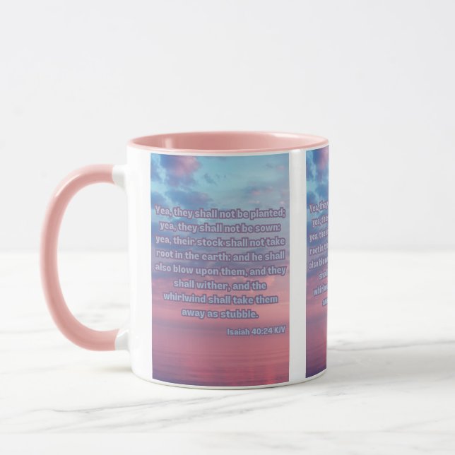 Isaiah 40:24 KJV Bible Scripture Pic Two-Tone Mug (Left)