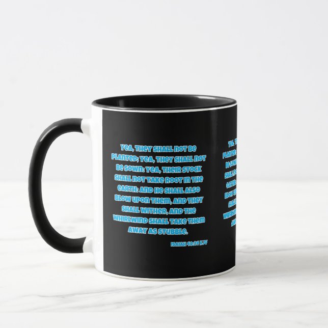 Isaiah 40:24 KJV Bible Scripture Two-Tone Mug (Left)