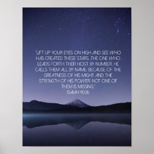 Isaiah 40:26 Inspirational Poster