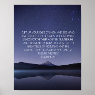 Isaiah 40:26 Inspirational Poster