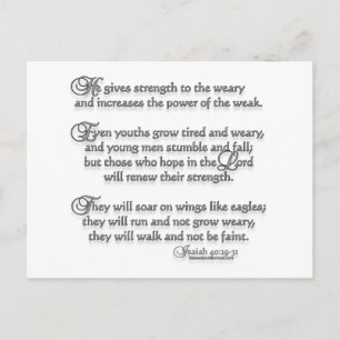Isaiah 40:29-31 postcard