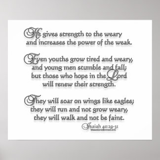Isaiah 40:29-31 poster
