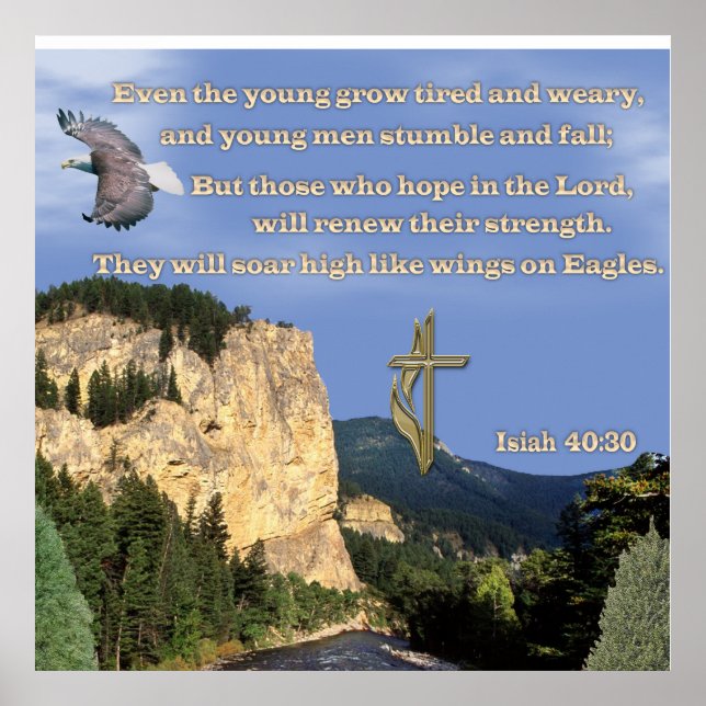 Isaiah 40:30-31 poster (Front)