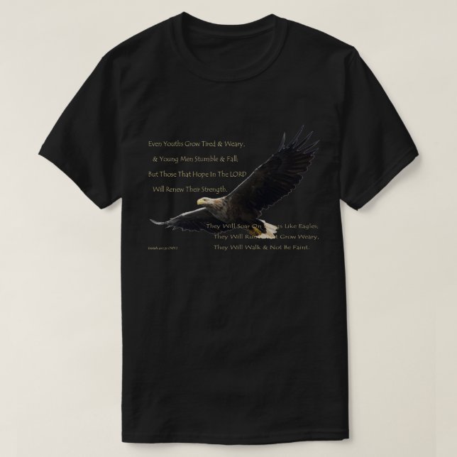 Isaiah 40:30-31 Religious T-Shirt (Design Front)