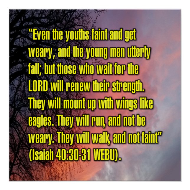 Isaiah 40:30-31 WEBU Poster (Front)