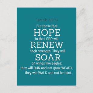 Isaiah-40-31 Bible Scripture Postcard