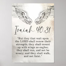 Isaiah 40:31 Bible Verse Artwork,Neutral Modern