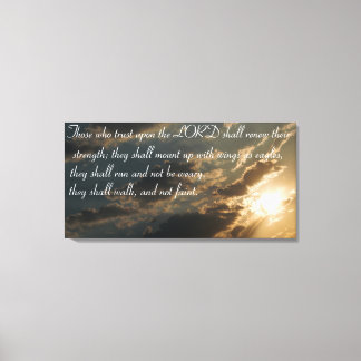 Isaiah 40:31 bible verse canvas print