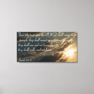 Isaiah 40:31 bible verse canvas print
