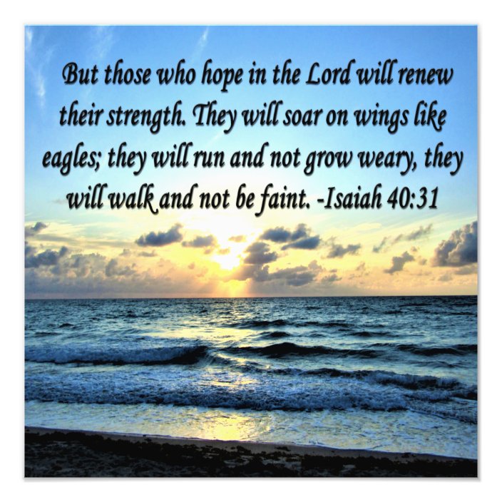 ISAIAH 40:31 BIBLE VERSE PHOTO PRINT | Zazzle.co.uk