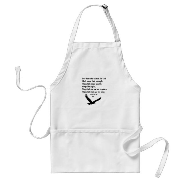 Isaiah 40:31 Bible Verse Scripture Standard Apron (Front)