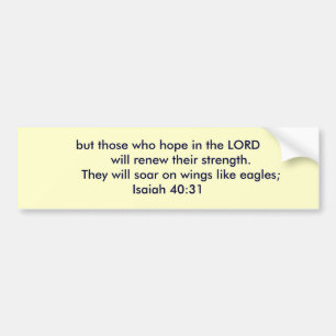 Isaiah 40:31 bumper sticker
