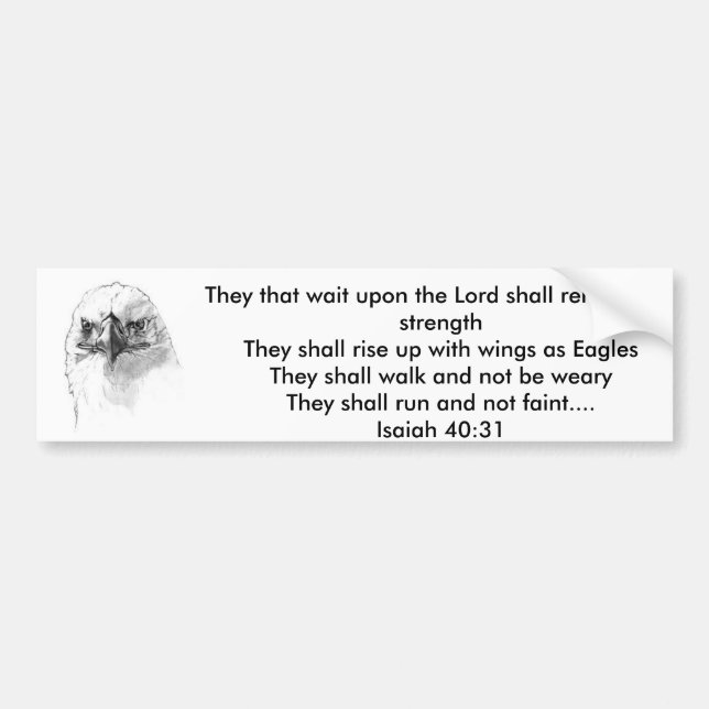 Isaiah 40:31 bumper sticker (Front)