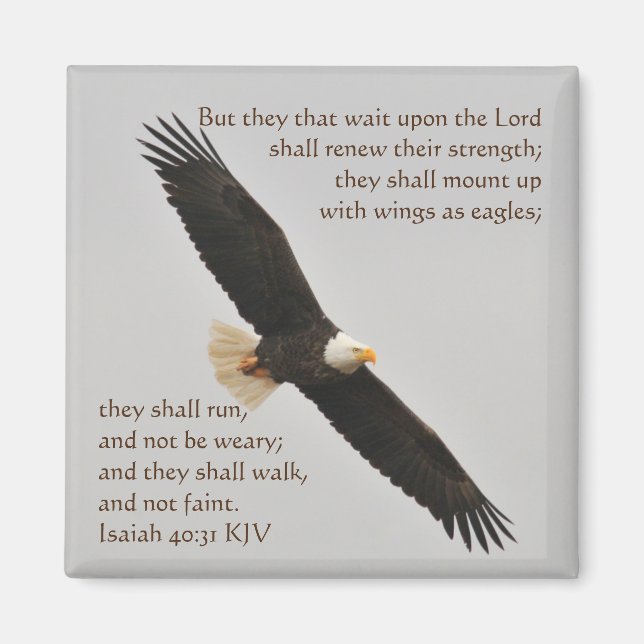 Isaiah 40:31 But they that wait upon the Lord Magnet (Front)