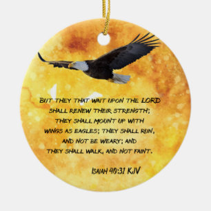 Isaiah 40:31 ceramic tree decoration