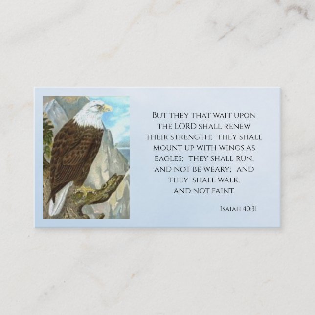 Isaiah 40:31 Church Business Card (Front)