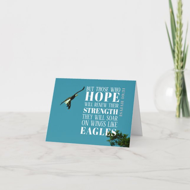Isaiah 40:31 Eagle Folded Notecard (Front)