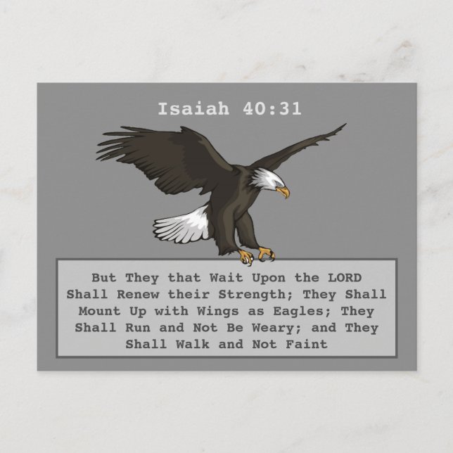 Isaiah 40 31 Eagle Postcard (Front)