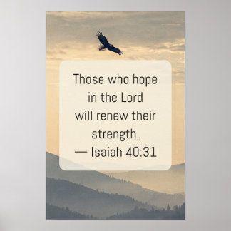 Isaiah 40:31 Eagle Scripture Poster