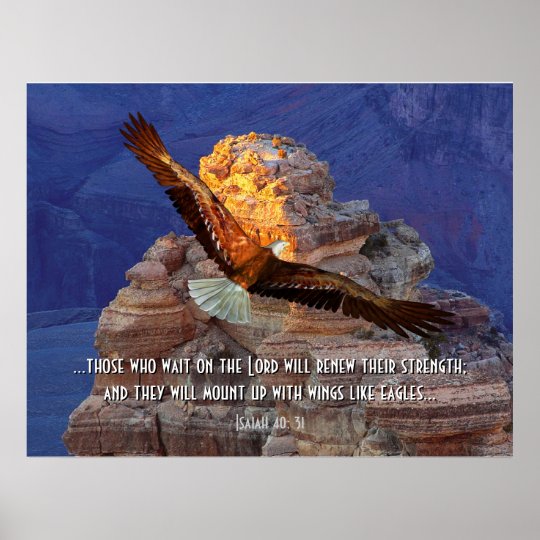 Isaiah 40: 31 Eagle Scripture Poster Print | Zazzle.co.uk