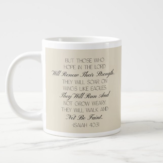Isaiah 40:31 Hope Bible Verse Mug  (Left)