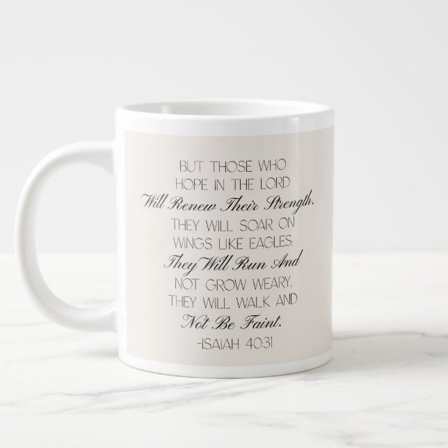 Isaiah 40:31 Hope Bible Verse Mug  (Left)