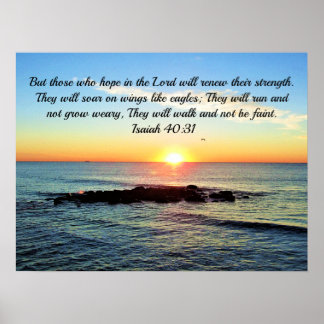 ISAIAH 40:31 HOPE IN THE LORD SCRIPTURE POSTER