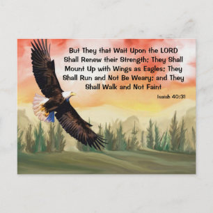 Isaiah 40:31  Mount Up on Eagle Wings Postcard