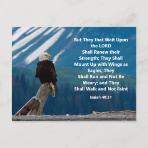 Isaiah 40:31  Mount Up on Eagle Wings Postcard
