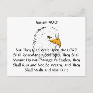 Isaiah 40:31  Mount Up on Eagle Wings Postcard
