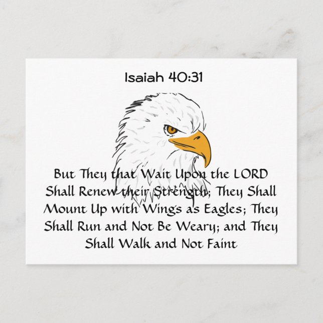Isaiah 40:31  Mount Up on Eagle Wings Postcard (Front)
