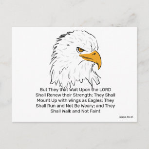 Isaiah 40:31  Mount Up on Eagle Wings Postcard