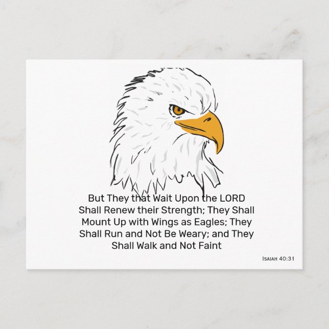 Isaiah 40:31  Mount Up on Eagle Wings Postcard (Front)