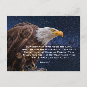 Isaiah 40:31  Mount Up on Eagle Wings Postcard