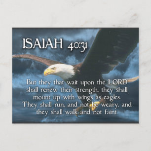 ISAIAH 40:31  Mount up with wings as EAGLES Postcard