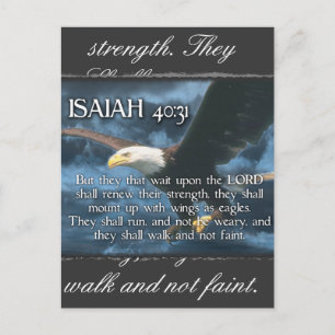 ISAIAH 40:31  Mount up with wings as EAGLES Postcard