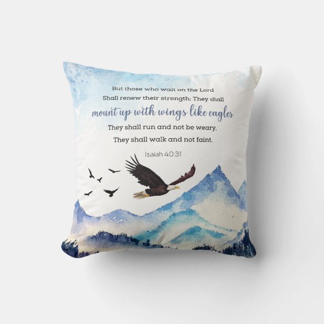 Isaiah 40:31 Mount up with wings like eagles Cushion (Front)