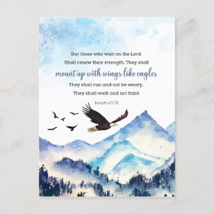 Isaiah 40:31 Mount up with wings like eagles Postcard