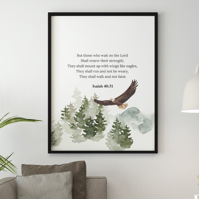 Isaiah 40:31 Mount up with wings like eagles Poster (Creator Uploaded)