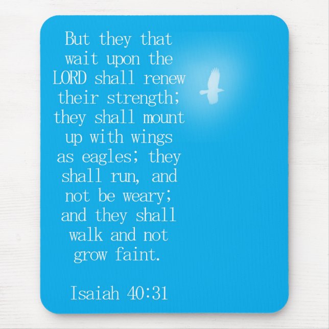 Isaiah 40:31 mouse mat (Front)